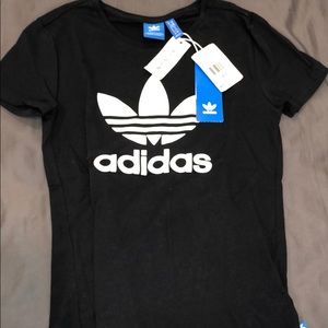 Adidas Black Trefoil Tee